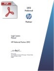 HP Partner Certificate 2012